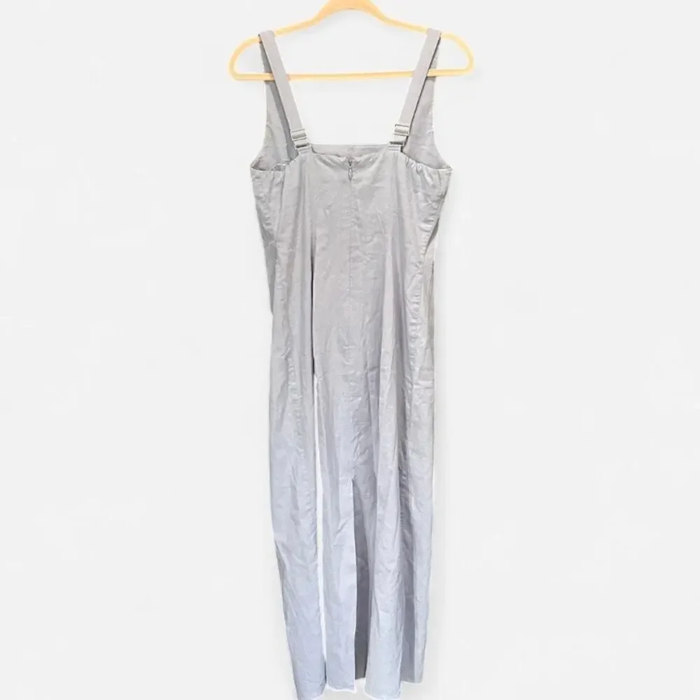 Abercrombie & Fitch Blue Cotton Stretch Maxi Dress M Classic Coastal Summer